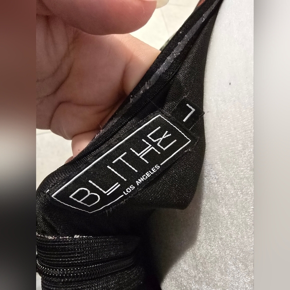 Floral Black Dress with Red and White Roses - Picture 8 of 9